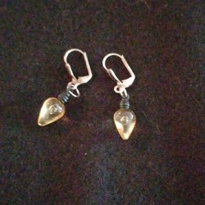 Yellow Seasonal Light Bulb Earrings